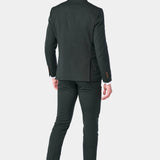 Olive Green Sharkskin 2 Button Suit
