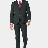 Olive Green Sharkskin 2 Button Suit