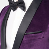 Regency Purple Velvet Shawl Lapel Tuxedo