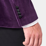 Regency Purple Velvet Shawl Lapel Tuxedo