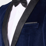 Navy Velvet Shawl Lapel Tuxedo