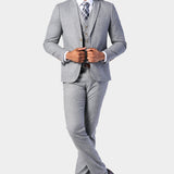 Light Gray Flannel 3 Piece Suit