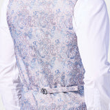 Medium Blue Plaid 3 Piece Suit
