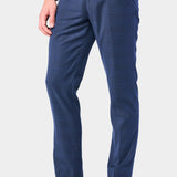 Medium Blue Plaid 3 Piece Suit