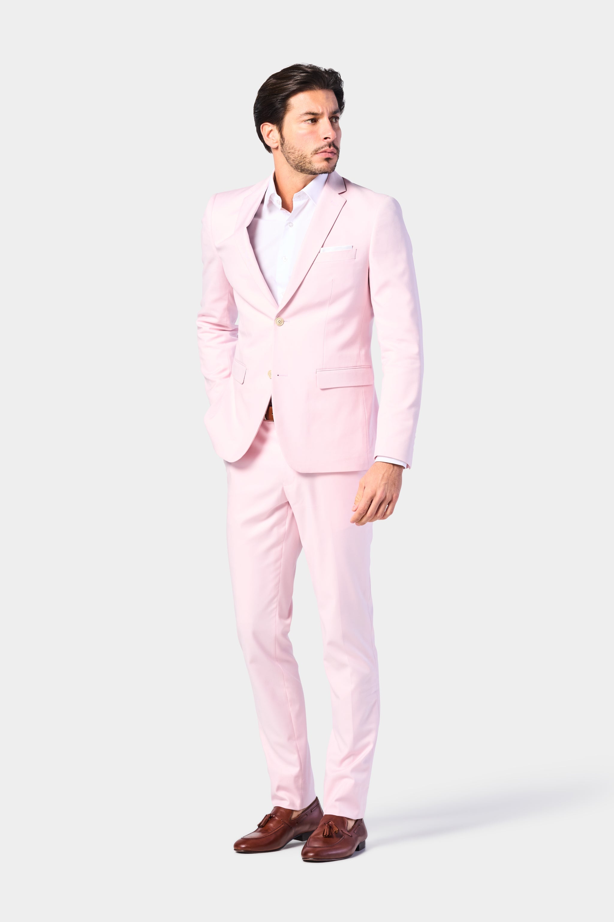 Blush Pink Button Suit –