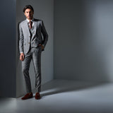 Gray and Rust Glenn Plaid 3 Piece Suit