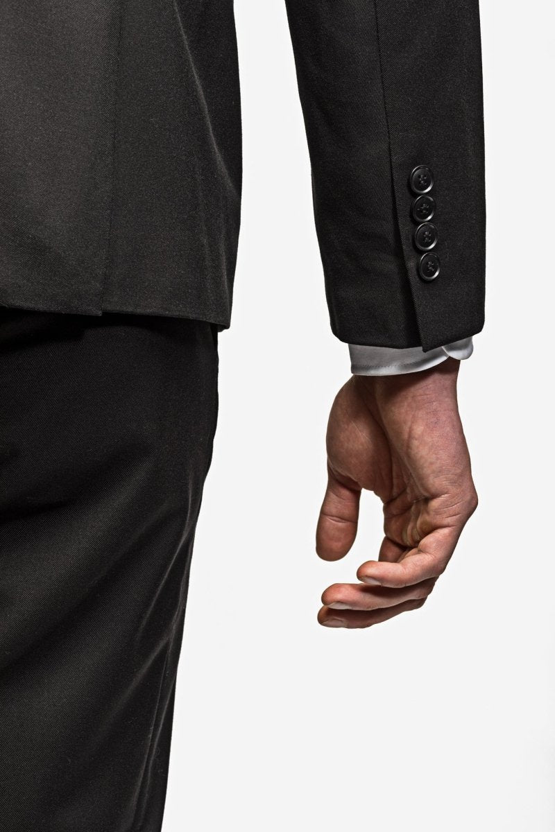 Classic Black Double Breast Suit - MenSuits