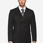 Classic Black Double Breast Suit - MenSuits