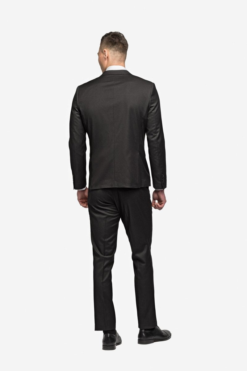 Classic Black Double Breast Suit - MenSuits