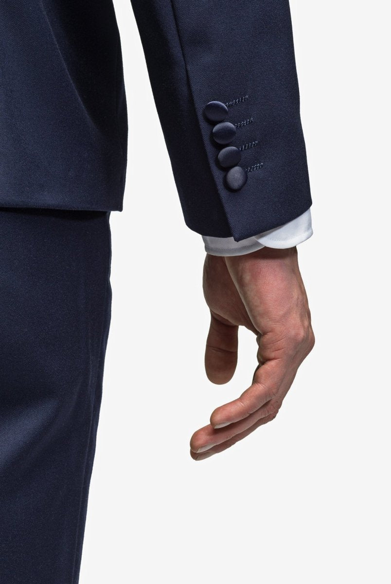 Navy Blue Peak Lapel Tuxedo - MenSuits