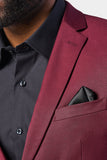 Burgundy 2 Button Suit