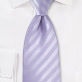 Fresh Lavender Narrow Striped Necktie