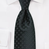 Charcoal and Black Polka Dot Necktie