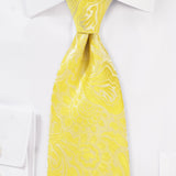 Frosted Citrus Floral Paisley Necktie