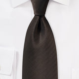 Dark Chocolate Herringbone Necktie