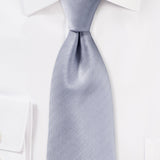 Silver Herringbone Necktie