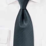 Smoke Gray Herringbone Necktie