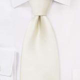 Cream Solid Necktie - MenSuits