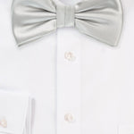 Light Silver Solid Bowtie - MenSuits
