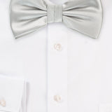 Light Silver Solid Bowtie - MenSuits