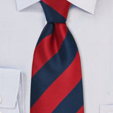 Tan and Navy Repp&Regimental Striped Bowtie - MenSuits