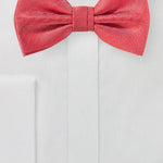Valentine Red Herringbone Bowtie - MenSuits