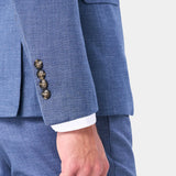 Blue Sharkskin 2 Button Suit