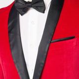 Red Velvet Shawl Lapel Tuxedo