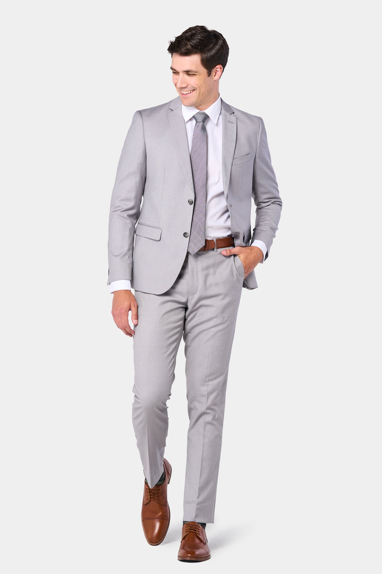 Silver Gray 2 Button Suit