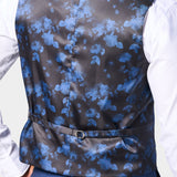 Medium Blue Diamond Texture 3 Piece Suit