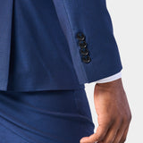 Medium Blue Diamond Texture 3 Piece Suit