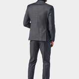 Gray and Black Mini Check 3 Piece Suit