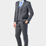 Medium Gray and Lt. Blue 3 Piece Suit