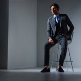 Medium Gray and Lt. Blue 3 Piece Suit