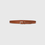 Tan Patina Leather Dress Belt