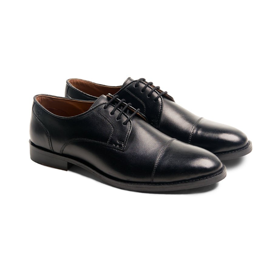 Black Captoe Shoes - MenSuits