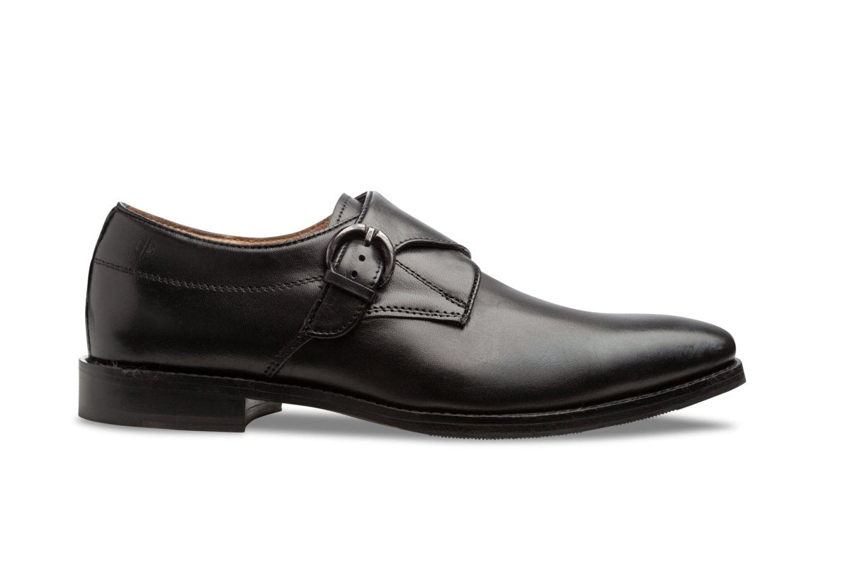 Black Monk Strap Shoes - MenSuits