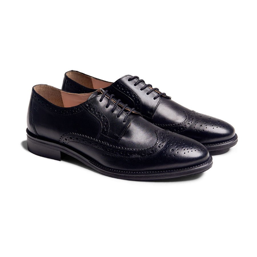 Black Wingtip Shoes - MenSuits