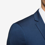 Blue Tickweave 2 Button Suit - MenSuits