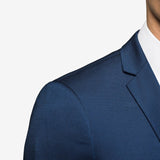 Blue Tickweave 2 Button Suit - MenSuits