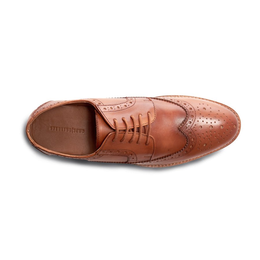 British Tan Wingtip Shoes - MenSuits