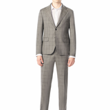 Gray Tonal Windowpane 2-Button Suit
