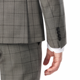 Gray Tonal Windowpane 2-Button Suit