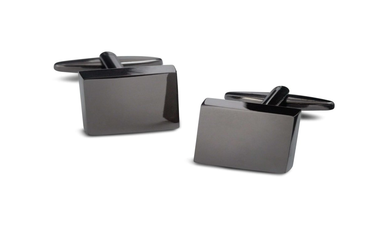 Modern Gunmetal Square Cufflinks - MenSuits