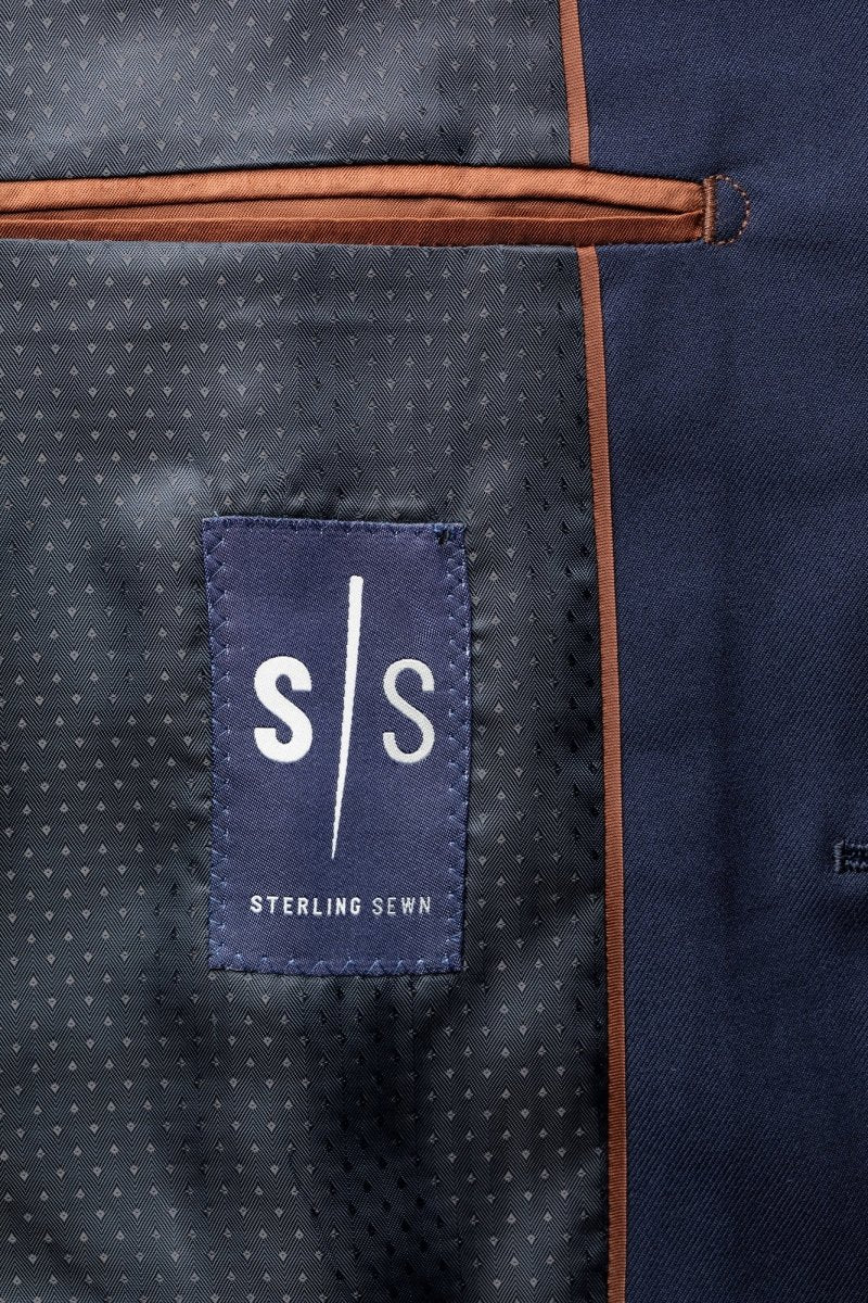 Modern Navy Blue 2 Button Suit - MenSuits