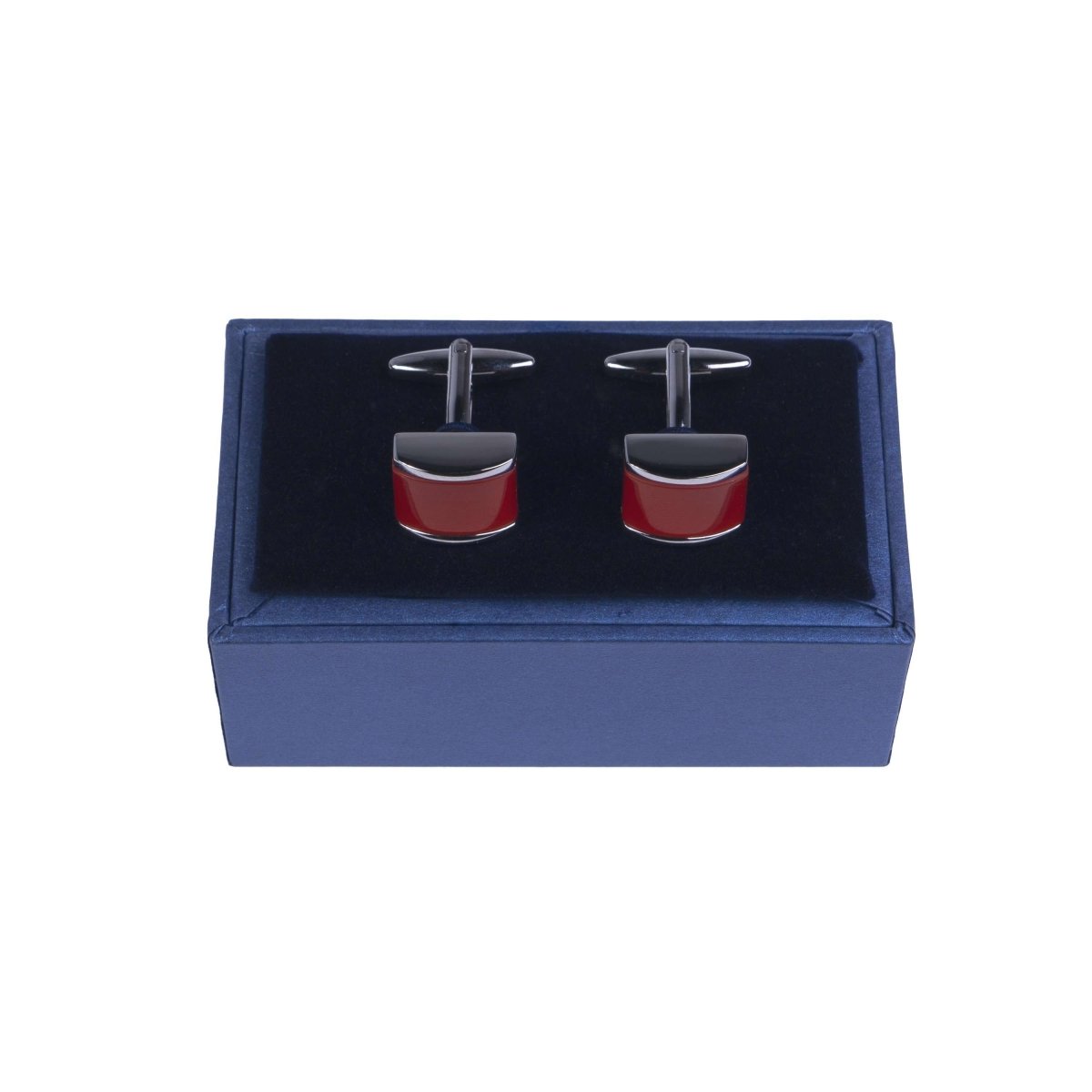 Red Modern Square Cufflinks - MenSuits