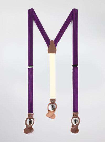 Solid Satin Suspenders - MenSuits