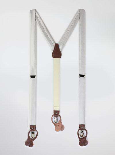 Solid Satin Suspenders - MenSuits