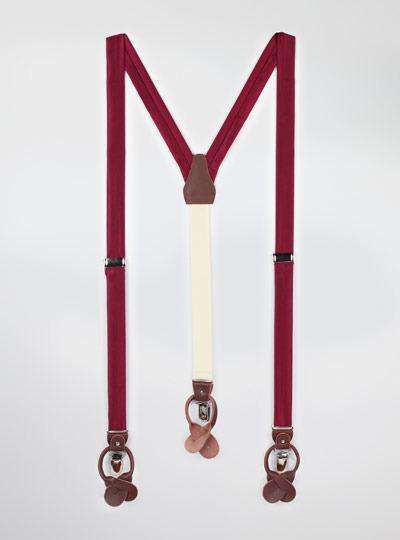 Solid Satin Suspenders - MenSuits