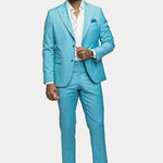 Turquoise 2 Button Suit - MenSuits